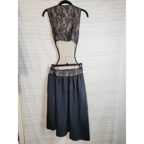 WEWOREWHAT Cutout Lace Asymmetric Midi Dress, sz Small - Picture 7 of 16